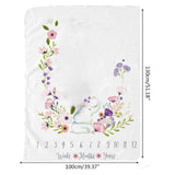 Baby Blanket Soft Flannel Photography Monthly Photo Newborn Children Wings Plant Cartoon Angel Milestone Sleeping Bath Crawling