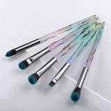 FLD 10Pcs Eye Brush Mini Diamond Makeup Brush Set Eye Shadow Lip Eyebrow Brushes High Quality Professional Lip Eyeliner Tools