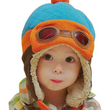 Winter Warm Baby Hats 4 colors Infant Toddlers Boys Girls Beanies&Beanies Pilot Caps Eargflap Hat baby Pilot Winter Warm Cap