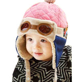 Winter Warm Baby Hats 4 colors Infant Toddlers Boys Girls Beanies&Beanies Pilot Caps Eargflap Hat baby Pilot Winter Warm Cap