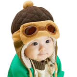Winter Warm Baby Hats 4 colors Infant Toddlers Boys Girls Beanies&Beanies Pilot Caps Eargflap Hat baby Pilot Winter Warm Cap