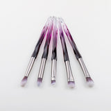 FLD 5Pcs Crystal Style Makeup Brushes Set Powder Foundation Eye Blush Brush Cosmetic Professional Makeup Brush Kit Tools