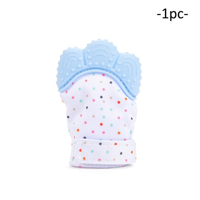 Silicone Teether 1pc Animal Dolphin Baby Teething Glove Panda Wrapper Sound Teething Chewable beads Newborn Toddler Food Grade