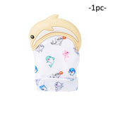 Silicone Teether 1pc Animal Dolphin Baby Teething Glove Panda Wrapper Sound Teething Chewable beads Newborn Toddler Food Grade