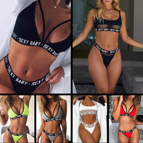 S-3XL Plus Size Women Sexy Lingerie Open Bra Panties Set Transparent Lace Underwear Female Lingerie Sexy Hot Erotic Costumes