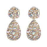 JUJIA za Fashion Boho Crystal Earrings For Women New Rhinestone Statement Pearl Drop Earrings Bijoux Wholesale