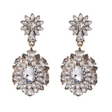 JUJIA za Fashion Boho Crystal Earrings For Women New Rhinestone Statement Pearl Drop Earrings Bijoux Wholesale