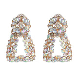 JUJIA za Fashion Boho Crystal Earrings For Women New Rhinestone Statement Pearl Drop Earrings Bijoux Wholesale