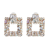 JUJIA za Fashion Boho Crystal Earrings For Women New Rhinestone Statement Pearl Drop Earrings Bijoux Wholesale