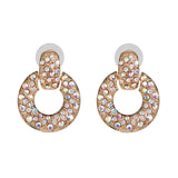 JUJIA za Fashion Boho Crystal Earrings For Women New Rhinestone Statement Pearl Drop Earrings Bijoux Wholesale