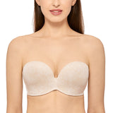 Women Silicone Bands Strapless Seamless Lift Ultimate Bra