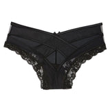 TERMEZY Sexy Panties Women Lace Low-waist Solid Sexy Briefs Female Underwear Ladies Cross Strap Lace Lingerie G String Panties