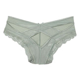 TERMEZY Sexy Panties Women Lace Low-waist Solid Sexy Briefs Female Underwear Ladies Cross Strap Lace Lingerie G String Panties