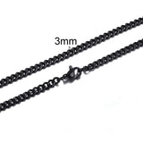 CUBAN LINK 3 TO 7 MM  STAINLESS STEEL NECKLACE FOR MEN CHOKER JEWELRY