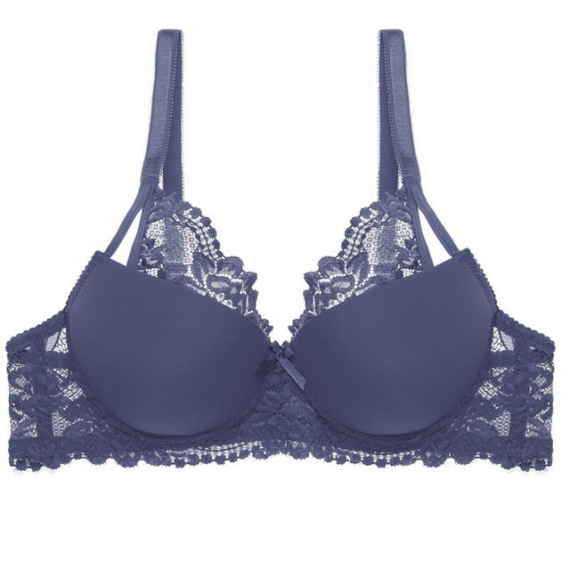 Lace Front Beauty Push Up Bra Women's Underwear Sexy Female Brassiere Lingerie Bralette for Women Lace Floral Back Closure Bras