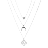 2020 New Female Fashion Crystal Heart Necklace Pendant Short Gold Chain Necklace Pendant Necklace Charm Gifts Girlfriends Gift