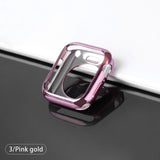 Watch case ultra-thin plated watch case for Apple 4 3 2 1 42MM 38MM soft transparent TPU cover for iWatch 5 44MM 40MMaccessories