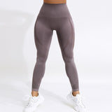 NORMOV Seamless High Waist Yoga Leggings Tights Women Workout Mesh Breathable Fitness Clothing Training Pants Female 5 Color