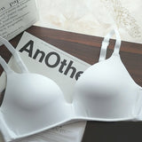 DRUILADY Fashion Seamless Letter Straps Bra Sexy Lingerie Comfort Wireless Bras For Women Underwear Adjustable Push Up Bralette