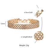 20cm Bracelets For Women Men 585 Rose Gold Curb Snail Foxtail Venitian Link Chains Men's Bracelets Fashion Jewelry Gifts KCBB1