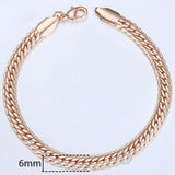 20cm Bracelets For Women Men 585 Rose Gold Curb Snail Foxtail Venitian Link Chains Men's Bracelets Fashion Jewelry Gifts KCBB1
