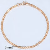 20cm Bracelets For Women Men 585 Rose Gold Curb Snail Foxtail Venitian Link Chains Men's Bracelets Fashion Jewelry Gifts KCBB1