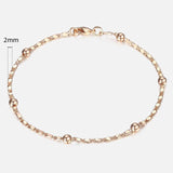20cm Bracelets For Women Men 585 Rose Gold Curb Snail Foxtail Venitian Link Chains Men's Bracelets Fashion Jewelry Gifts KCBB1