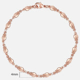 20cm Bracelets For Women Men 585 Rose Gold Curb Snail Foxtail Venitian Link Chains Men's Bracelets Fashion Jewelry Gifts KCBB1