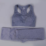 Sexy Sports Suits Seamless Yoga Set Women Fitness Clothing Sportswear Woman Gym Leggings Padded Push-up Strappy Sports Bra