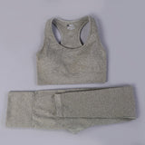 Sexy Sports Suits Seamless Yoga Set Women Fitness Clothing Sportswear Woman Gym Leggings Padded Push-up Strappy Sports Bra