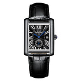 Fashion Lovers Watches Men Women Casual Leather Strap Quartz Watch Elegant Squar Retro Roman Numeral Scale Couple Watch Clock