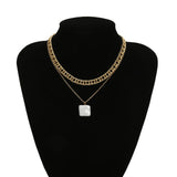 IngeSight.Z Punk Multi Layered Pearl Choker Necklace Collar Statement Virgin Mary Coin Crystal Pendant Necklace Women Jewelry