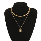 IngeSight.Z Punk Multi Layered Pearl Choker Necklace Collar Statement Virgin Mary Coin Crystal Pendant Necklace Women Jewelry