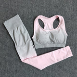 SVOKOR Seamless Yoga Set Sport Wear Women Gym Workout Fitness Clothing Female Sport Suit High Waist Legging Sports Bra Set