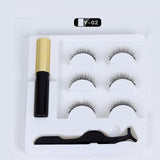 Magnetic faux cils Eyelash liquid eyeliner maquillaje False Eyelashes & Tweezer Set magnetic makeup extension