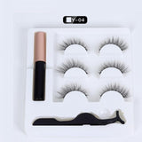 Magnetic faux cils Eyelash liquid eyeliner maquillaje False Eyelashes & Tweezer Set magnetic makeup extension