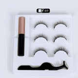 Magnetic faux cils Eyelash liquid eyeliner maquillaje False Eyelashes & Tweezer Set magnetic makeup extension