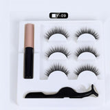 Magnetic faux cils Eyelash liquid eyeliner maquillaje False Eyelashes & Tweezer Set magnetic makeup extension