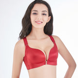 Weseelove Plus Size Sexy Push Up Bra Front Closure Butterfly Brassiere Backless Bralette Breast Seamless Bras for Women D E 120