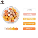 Let's Make 20pc Wooden Teether 16mm Crochet Beads Wooden Crafts DIY Beads For Pacifier Chain Baby Rattle Bead Kids Baby Teether