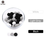 Let's Make 20pc Wooden Teether 16mm Crochet Beads Wooden Crafts DIY Beads For Pacifier Chain Baby Rattle Bead Kids Baby Teether