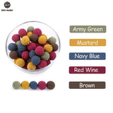 Let's Make 20pc Wooden Teether 16mm Crochet Beads Wooden Crafts DIY Beads For Pacifier Chain Baby Rattle Bead Kids Baby Teether