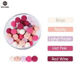 Let's Make 20pc Wooden Teether 16mm Crochet Beads Wooden Crafts DIY Beads For Pacifier Chain Baby Rattle Bead Kids Baby Teether