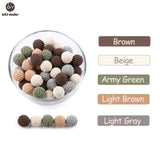 Let's Make 20pc Wooden Teether 16mm Crochet Beads Wooden Crafts DIY Beads For Pacifier Chain Baby Rattle Bead Kids Baby Teether