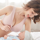 Cotton Nursing Bra Summer Breathable Breastfeeding Bras for Women Maternity Bra Plus Big Size Easy Feeding Bra Wire Free