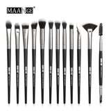 MAANGE Pro 12/18/20 pcs Makeup brushes set + Bag + Sponge Beauty Powder Foundation Eyeshadow Make up Brush With Natural Hair