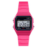 Pink Children Digital Watches Silicone Strap Boys Girls Electronic Watch Chronograph Alarm Cute Students LED Clock Montre Enfant