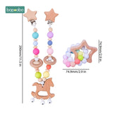 Baby Toy Wooden Pram Clip Baby Mobile Pram Personalize Silicone Bead Pacifier Chain Chewable Silicone Rattle Baby Wooden Teether