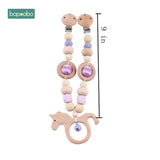 Baby Toy Wooden Pram Clip Baby Mobile Pram Personalize Silicone Bead Pacifier Chain Chewable Silicone Rattle Baby Wooden Teether
