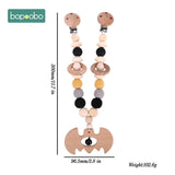 Baby Toy Wooden Pram Clip Baby Mobile Pram Personalize Silicone Bead Pacifier Chain Chewable Silicone Rattle Baby Wooden Teether